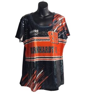 Over The Wall NASCAR Women's 3XL Shortsleeve T-shirt Black Orange Sequined 3XL